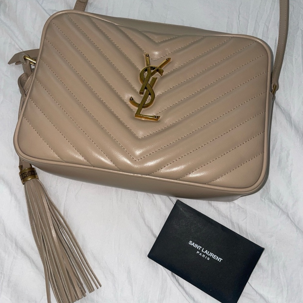 Saint Laurent Lou Medium Quilted Camera Leather Crossbody Bag